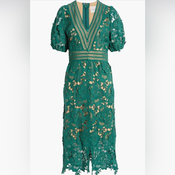 Adelyn Rae Dresses & Skirts - Adelyn Rae Adrian Crochet Lace Midi Dress Size Small